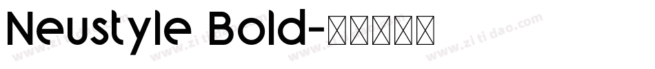 Neustyle Bold字体转换